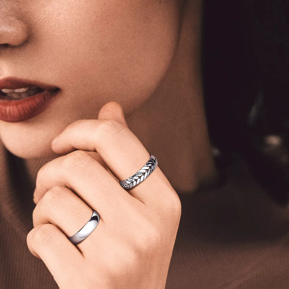 Sterling Silver Chunky Wheat Chain Band Rings 5MM Wide for Men Women sold by FaithHeart product image thumbnail 2