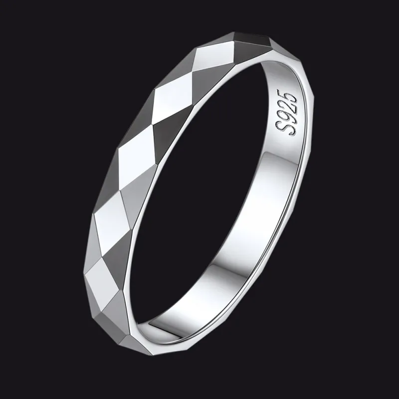 925 Sterling Silver 3mm Minimalist Band Rings for Men Women sold by FaithHeart