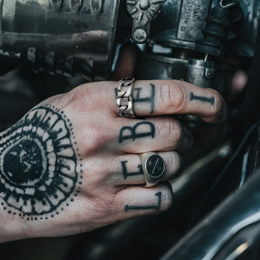 925 Sterling Silver Cuban Chain Open Adjustable Ring for Men Women sold by FaithHeart product image thumbnail 2