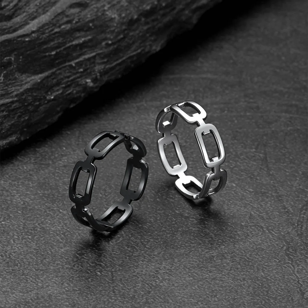 925 Sterling Silver Chain Link Rings for Women Men sold by FaithHeart product image thumbnail 5