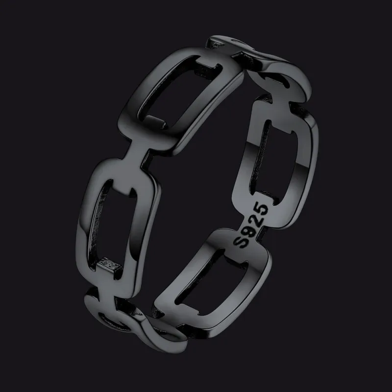 925 Sterling Silver Chain Link Rings for Women Men sold by FaithHeart