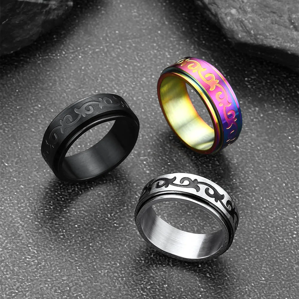 Celtic Knot Finger Spinner Band Ring for Men sold by FaithHeart product image thumbnail 3