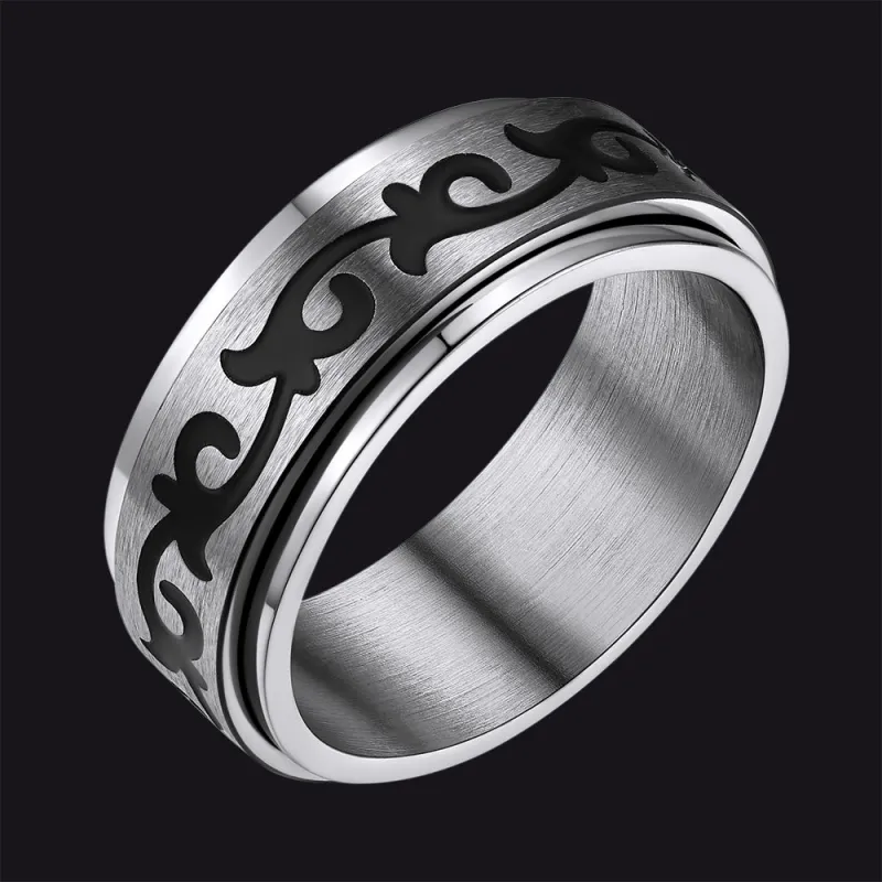 Celtic Knot Finger Spinner Band Ring for Men sold by FaithHeart