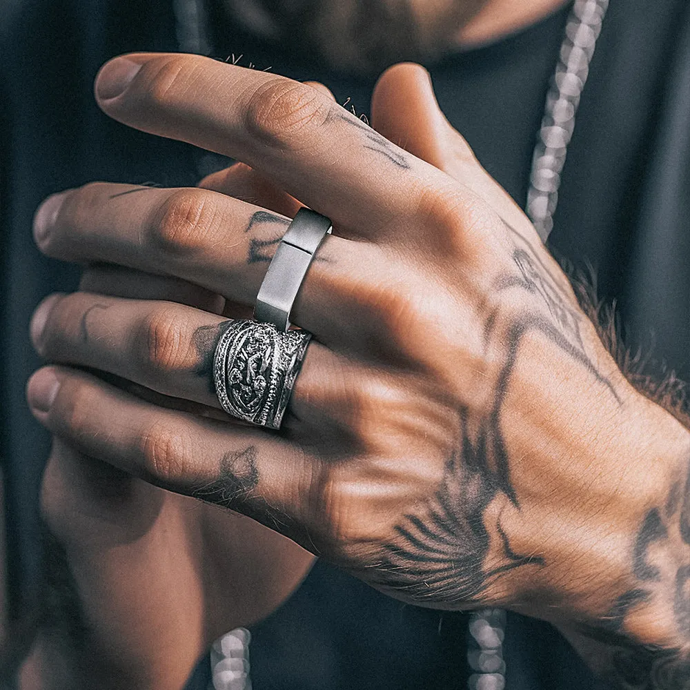 Custom 7mm Minimalist Geometric Band Ring for Men Women sold by FaithHeart product image thumbnail 2