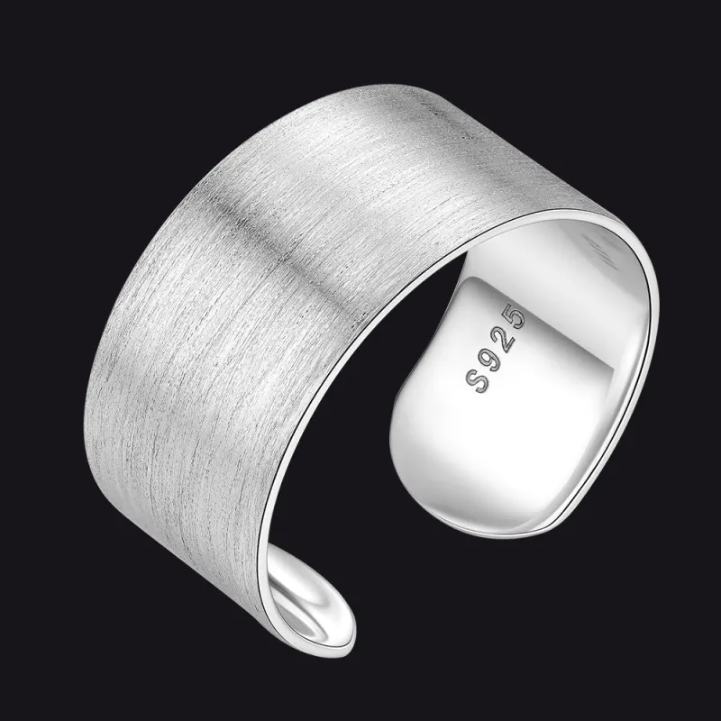 925 Sterling Silver Custom Open Band Ring for Men Women, 5/10/15mm sold by FaithHeart