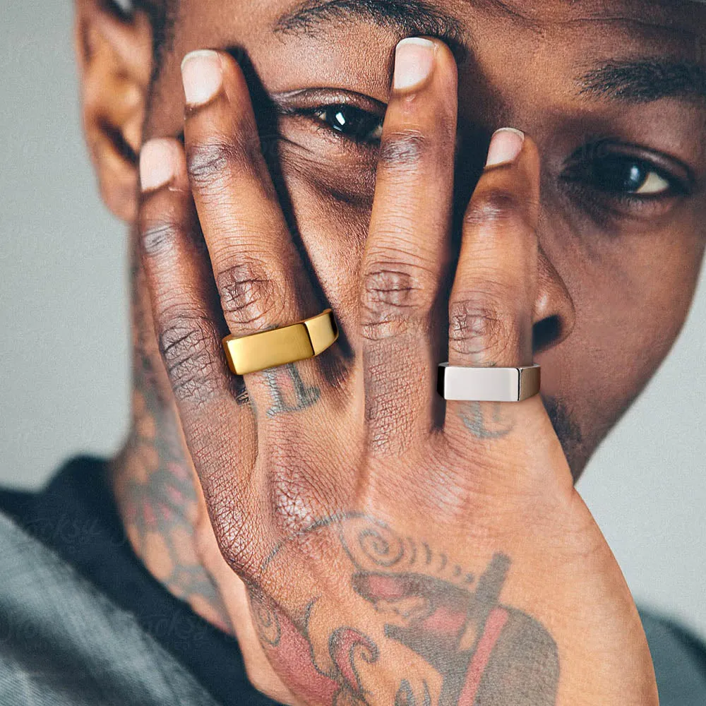 Customized Minimalist Band Ring for Men sold by FaithHeart product image thumbnail 3