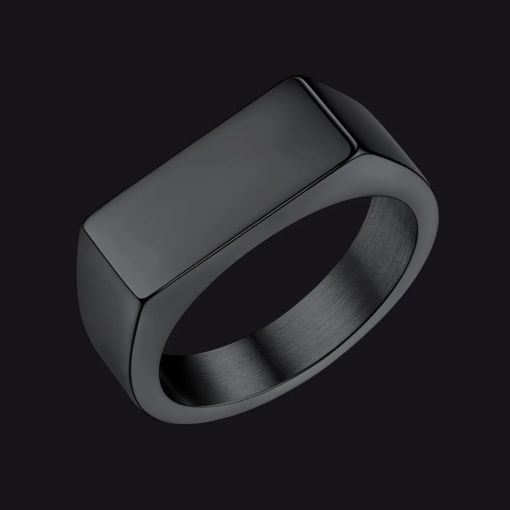 Customized Minimalist Band Ring for Men sold by FaithHeart