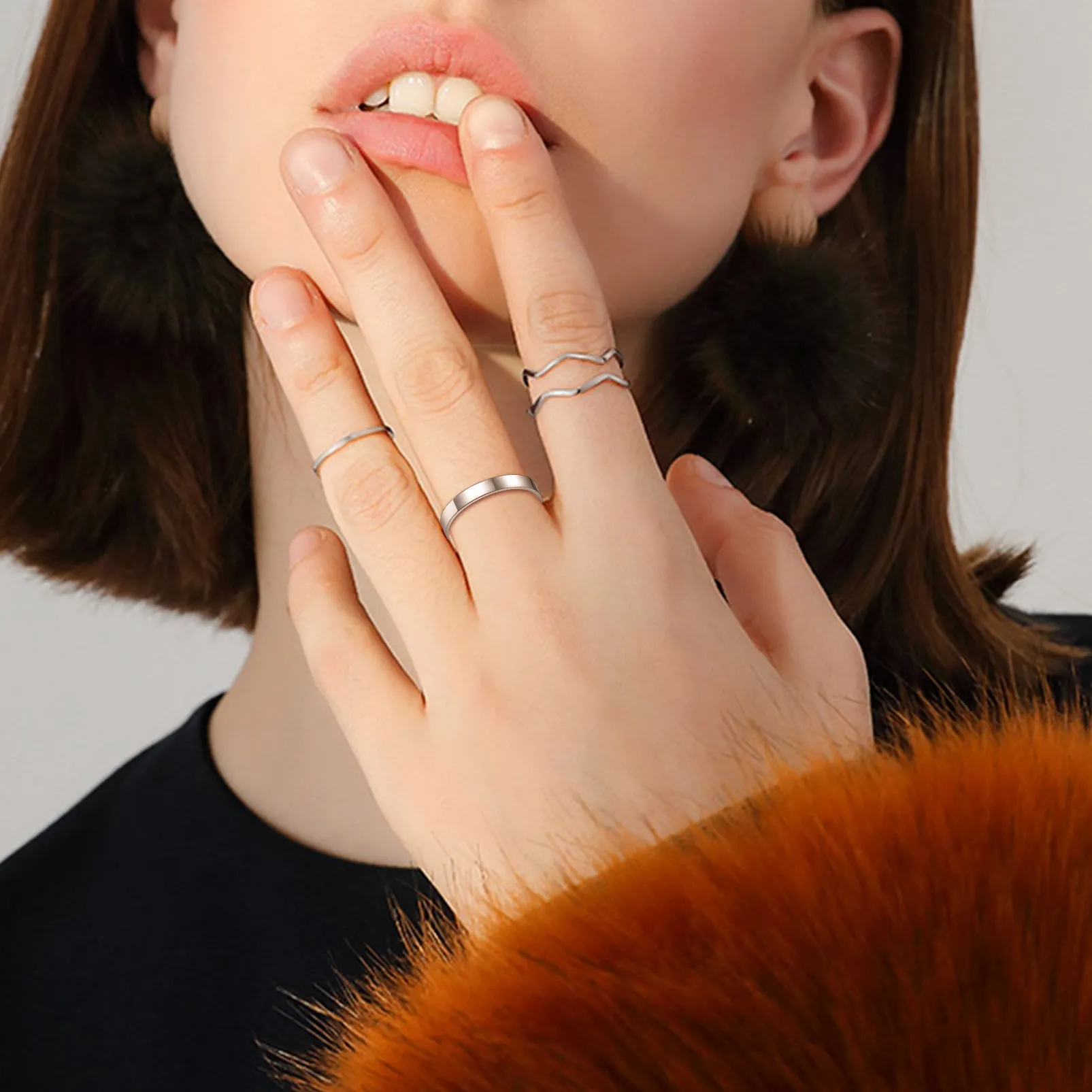 925 Sterling Silver Custom Simple Band Ring for Couple Women, 3mm/5mm sold by FaithHeart product image thumbnail 2