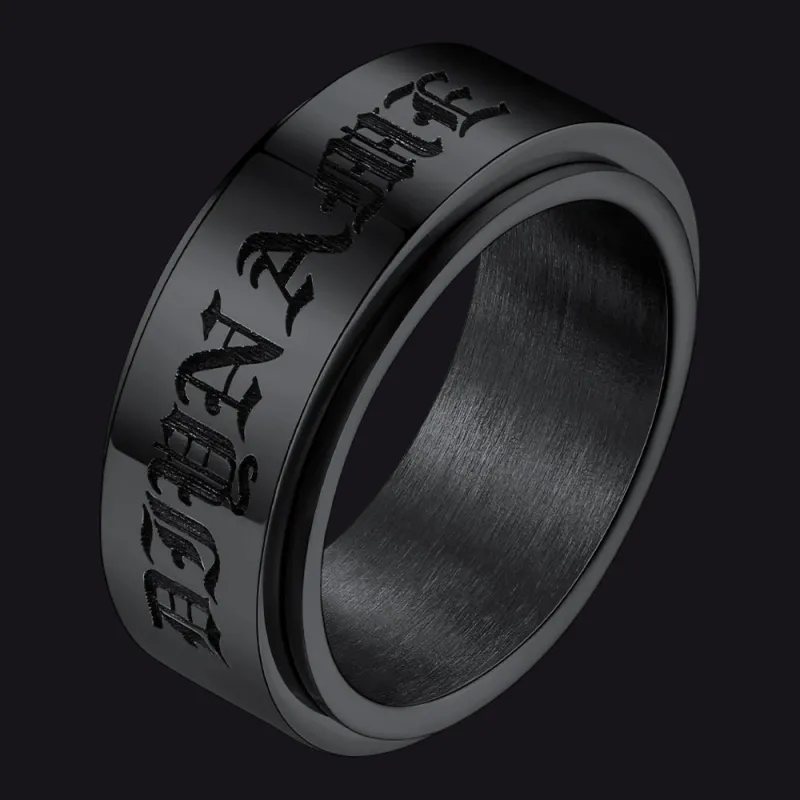 Custom Fidget Spinner Anxiety Rings for Men Women, 9mm/15mm sold by FaithHeart