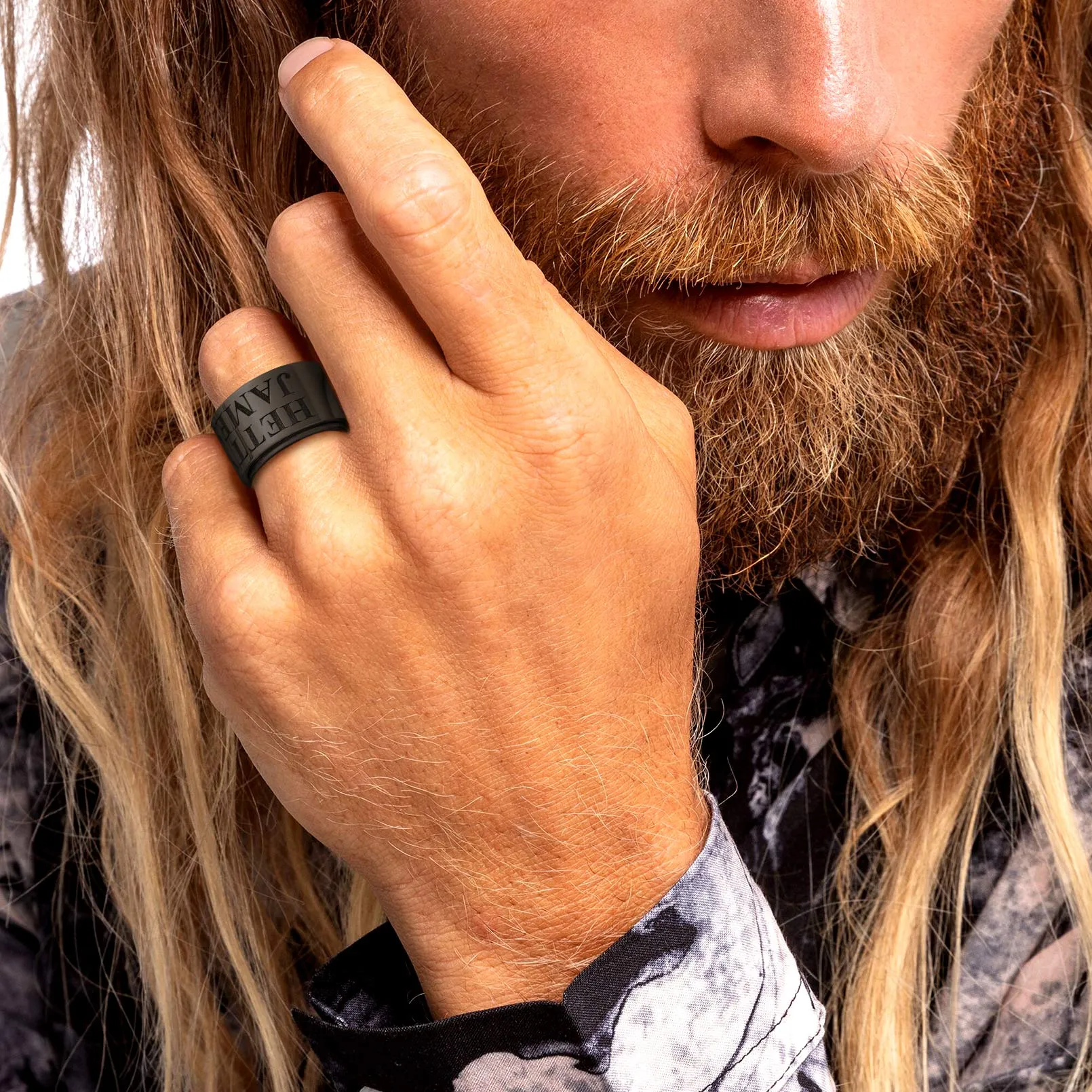 Custom Engraved Fidget Spinner Anxiety Stainless Steel Ring for Men Women sold by FaithHeart product image thumbnail 2