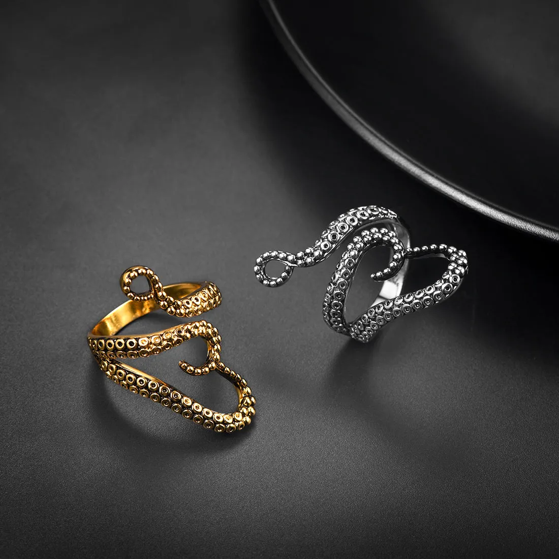 Gothic Punk Animal Octopus Adjustable Open Ring for Men sold by FaithHeart product image thumbnail 3