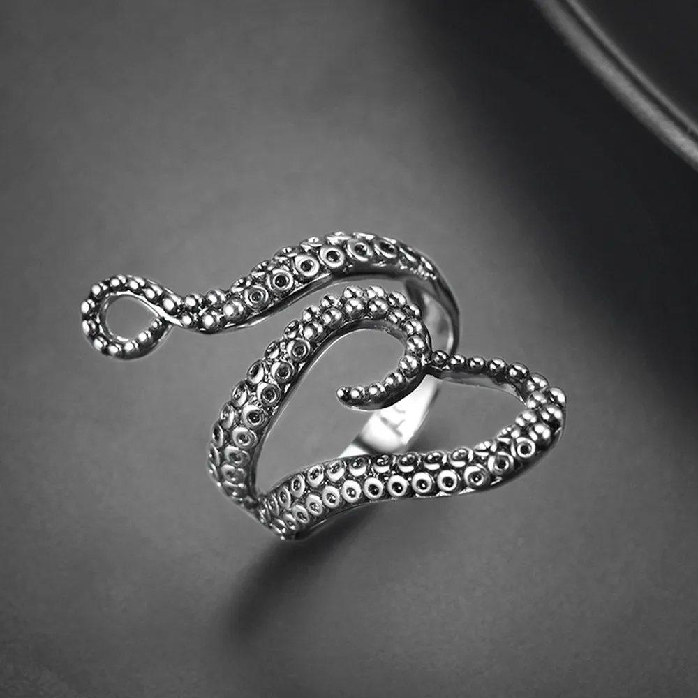 Gothic Punk Animal Octopus Adjustable Open Ring for Men sold by FaithHeart product image thumbnail 4