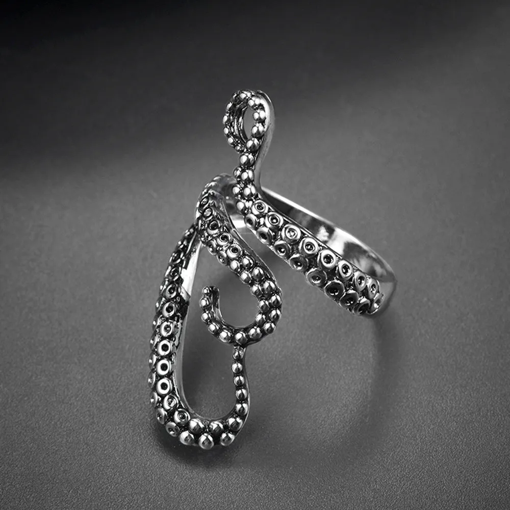 Gothic Punk Animal Octopus Adjustable Open Ring for Men sold by FaithHeart product image thumbnail 5