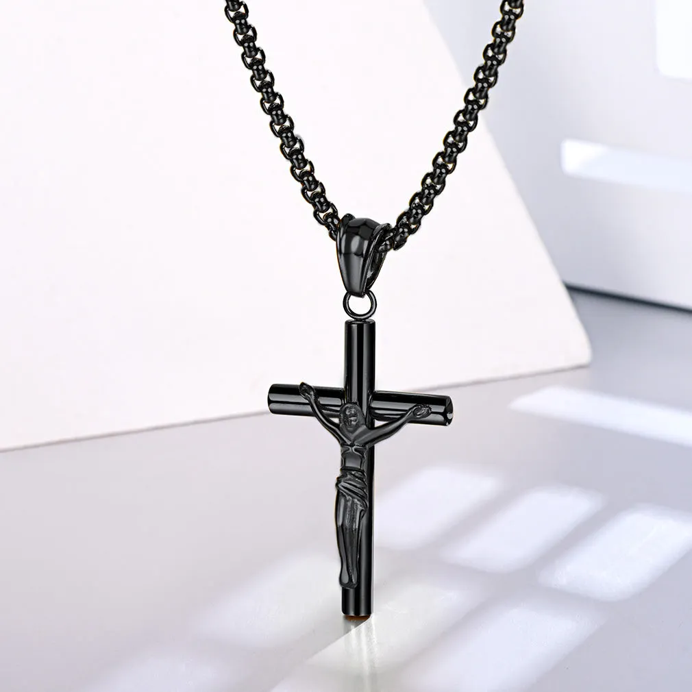 Flash Sale Christian Savior Cross Necklace for Man sold by FaithHeart product image thumbnail 3