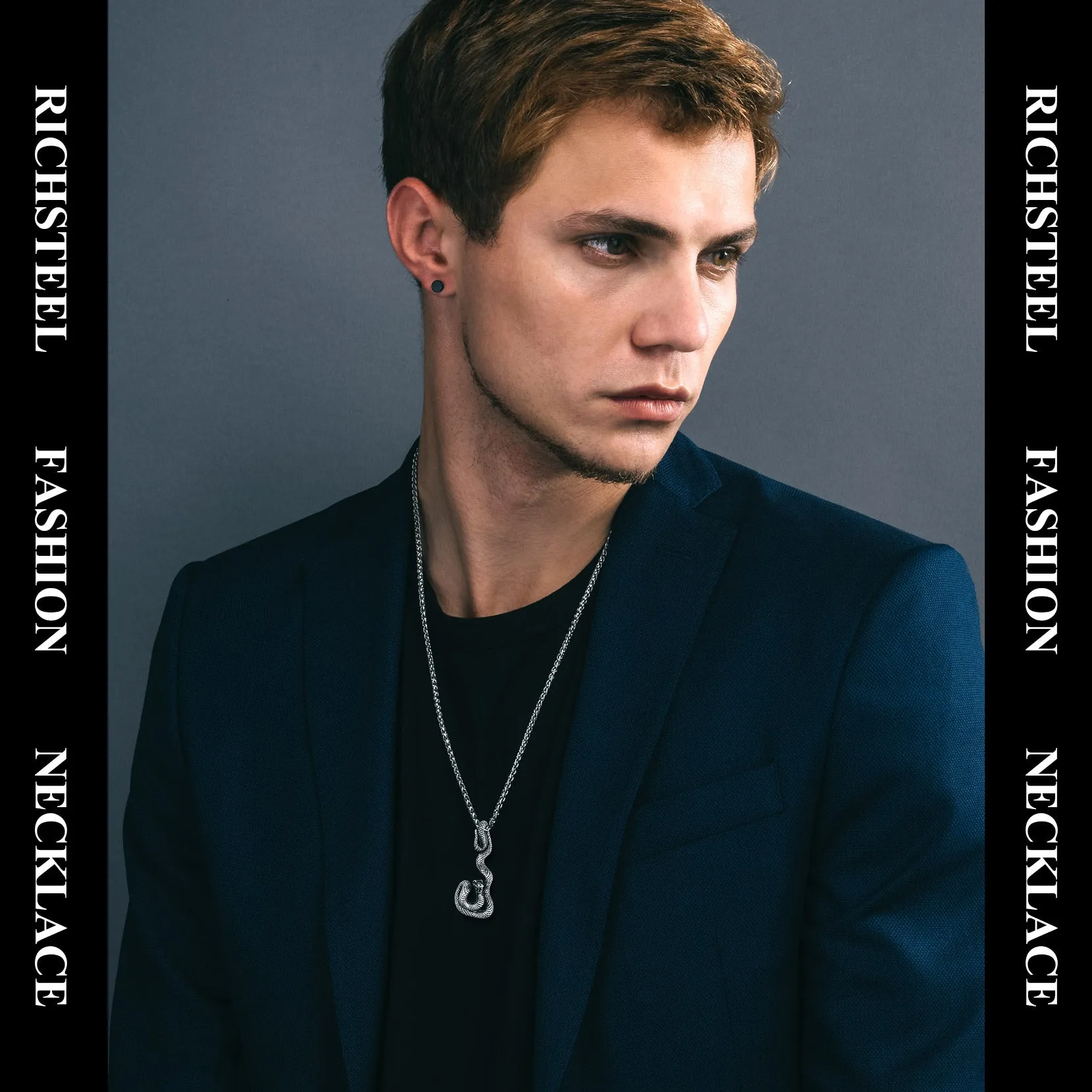 Flash Sale Gothic Snake Pendant Necklace for Men sold by FaithHeart product image thumbnail 2