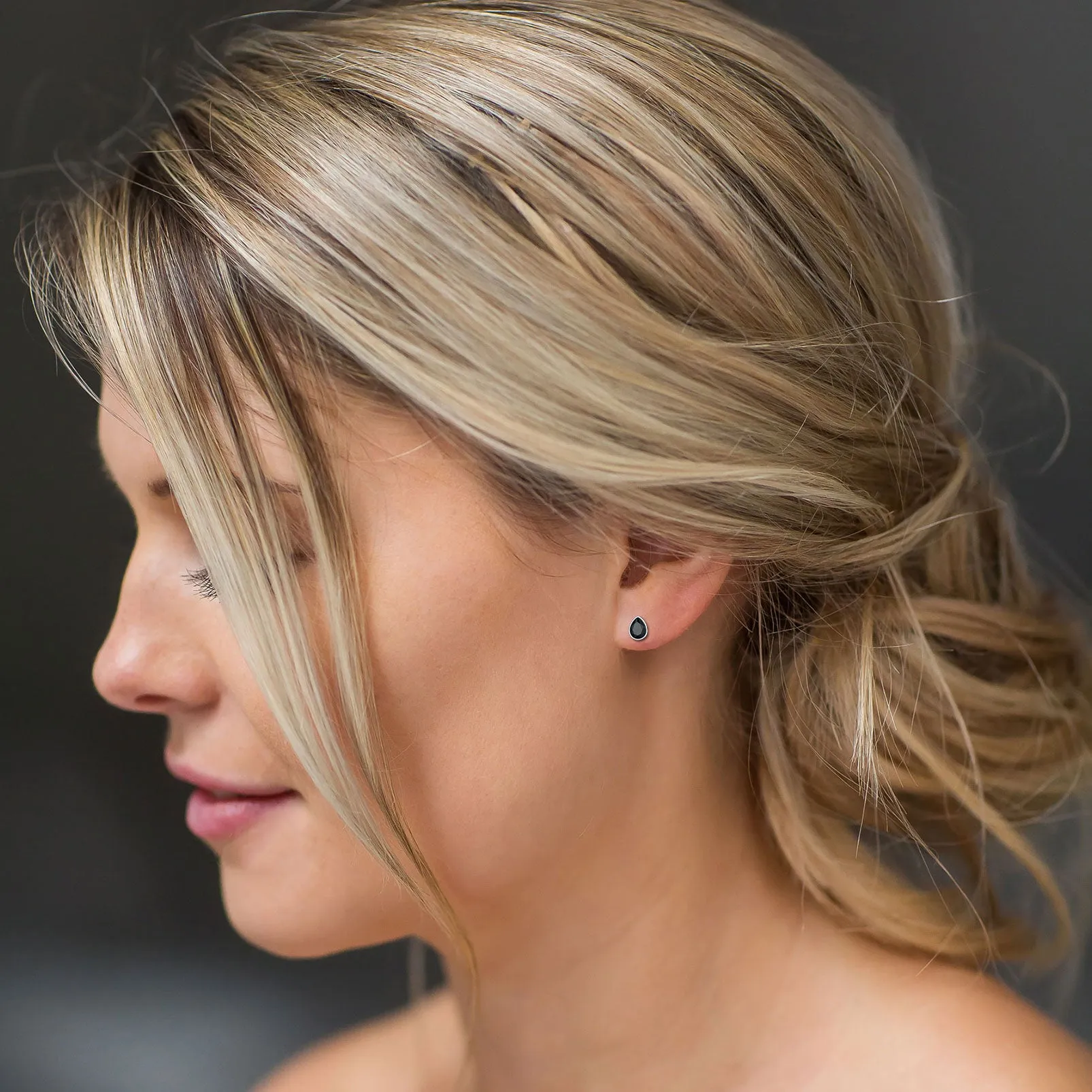 Flash Sale Silver Water Drop Cubic Zirconia Stud Earrings for Women Men sold by FaithHeart product image thumbnail 2