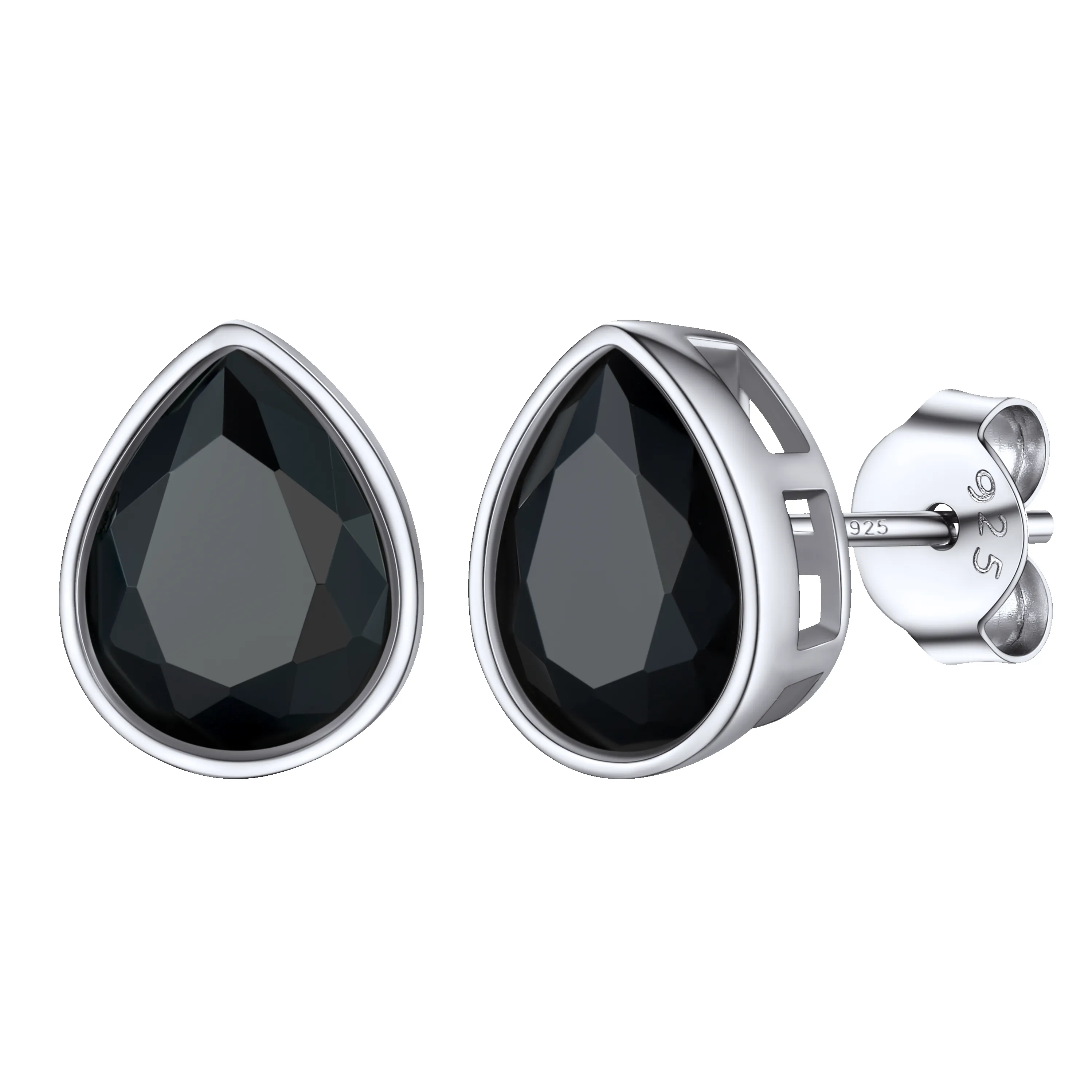 Flash Sale Silver Water Drop Cubic Zirconia Stud Earrings for Women Men sold by FaithHeart