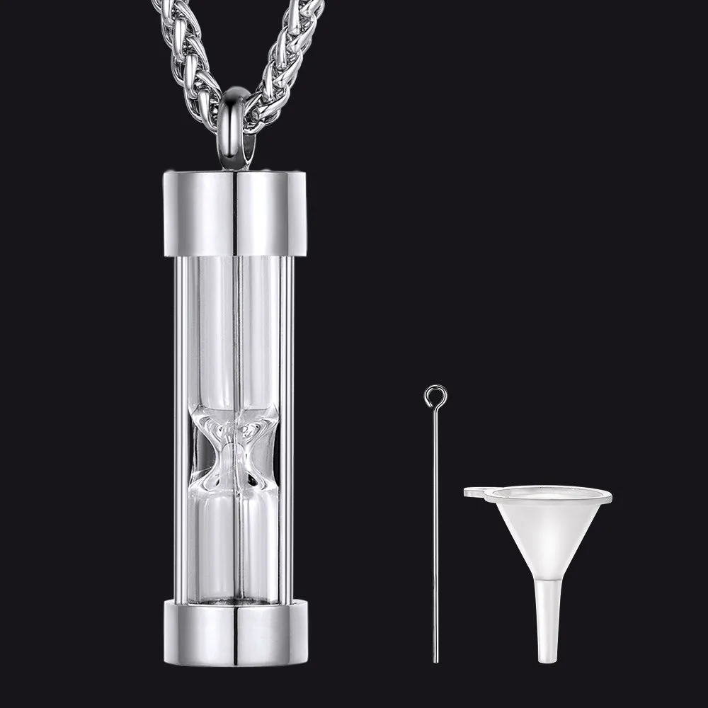 Hourglass Urn Necklace for Ashes Cremation Keepsakes for Women Men sold by FaithHeart