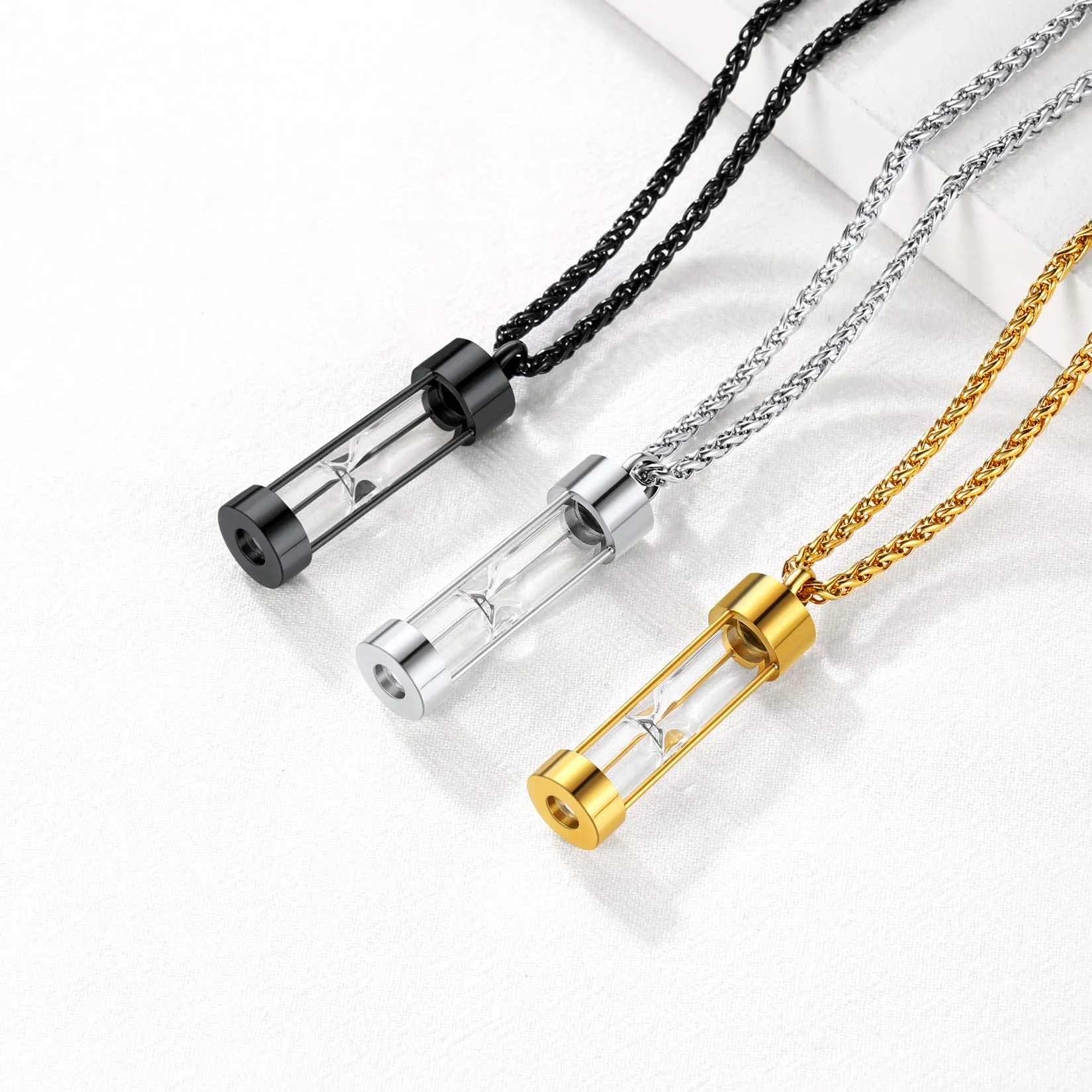 Hourglass Urn Necklace for Ashes Cremation Keepsakes for Women Men sold by FaithHeart product image thumbnail 5