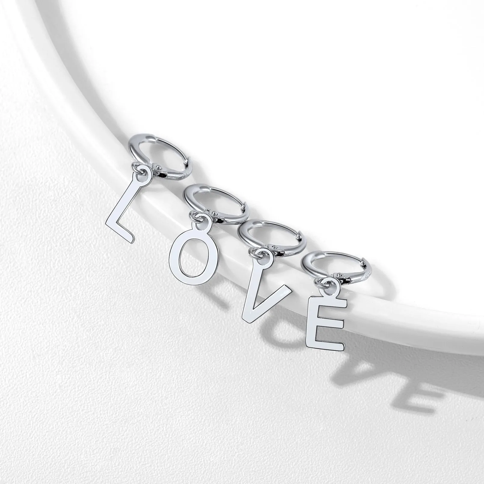 S925 Silver Initial Letter Dangle Earrings Gift for Women sold by FaithHeart product image thumbnail 5