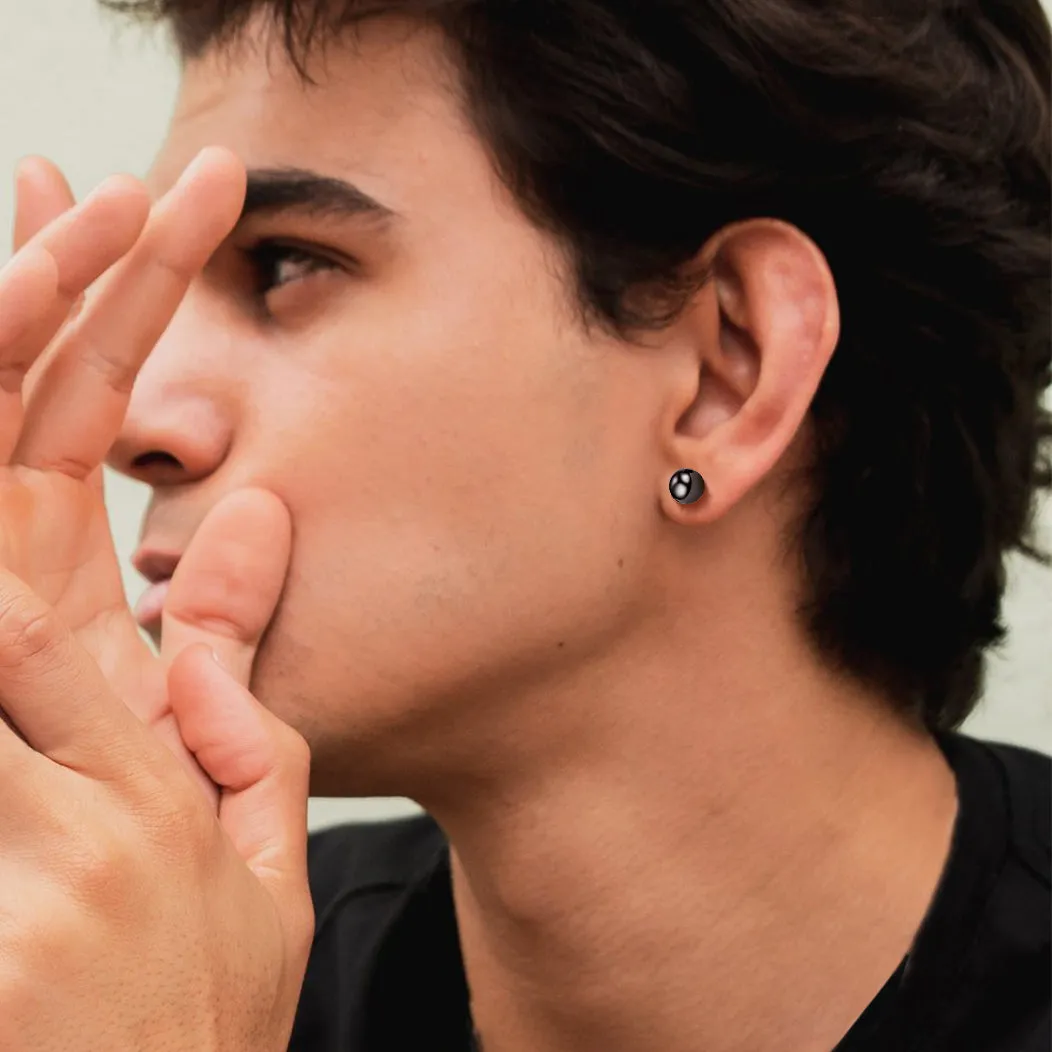 S925 Silver Minimalist Ball Stud Earrings for Women sold by FaithHeart product image thumbnail 3