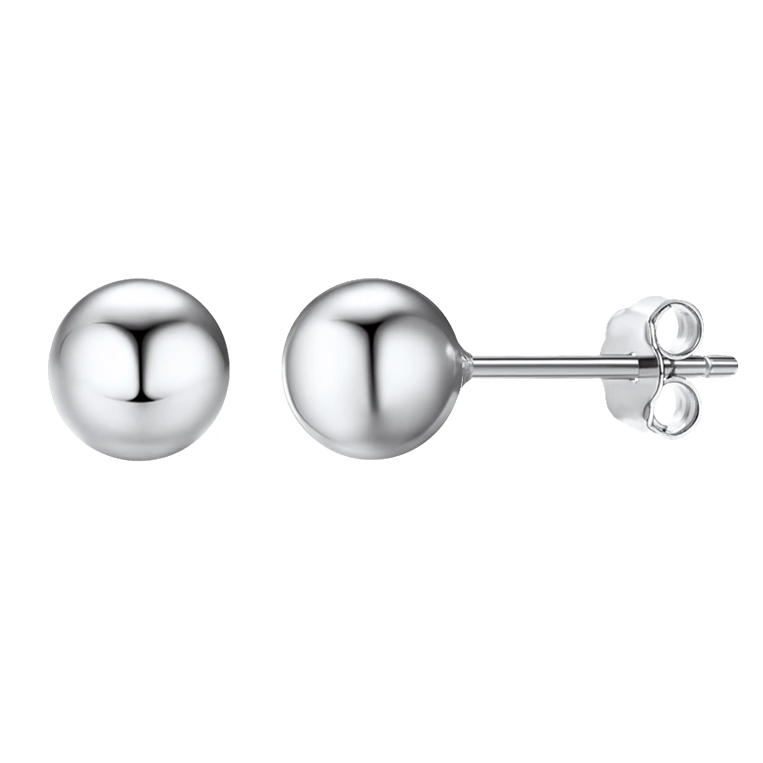 S925 Silver Minimalist Ball Stud Earrings for Women sold by FaithHeart