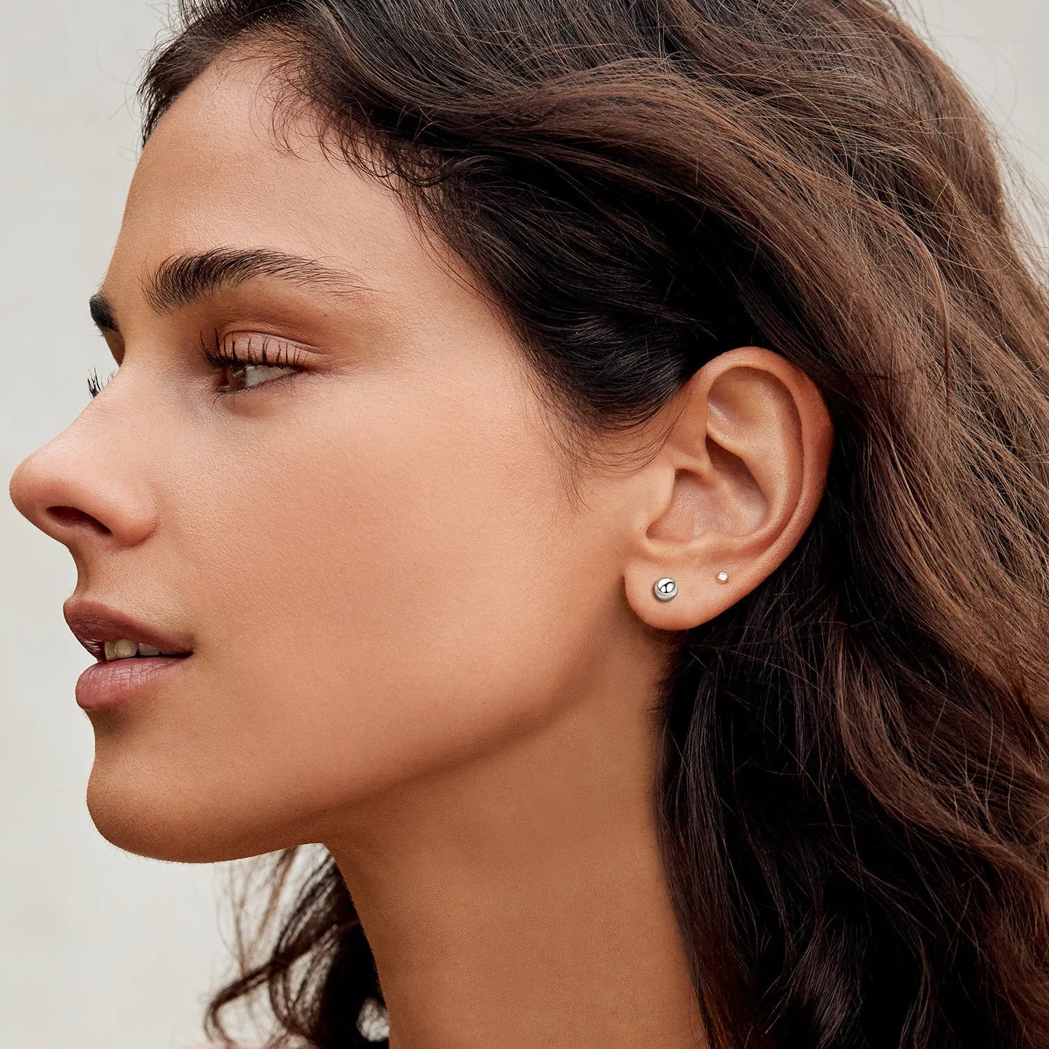 S925 Silver Minimalist Ball Stud Earrings for Women sold by FaithHeart product image thumbnail 2