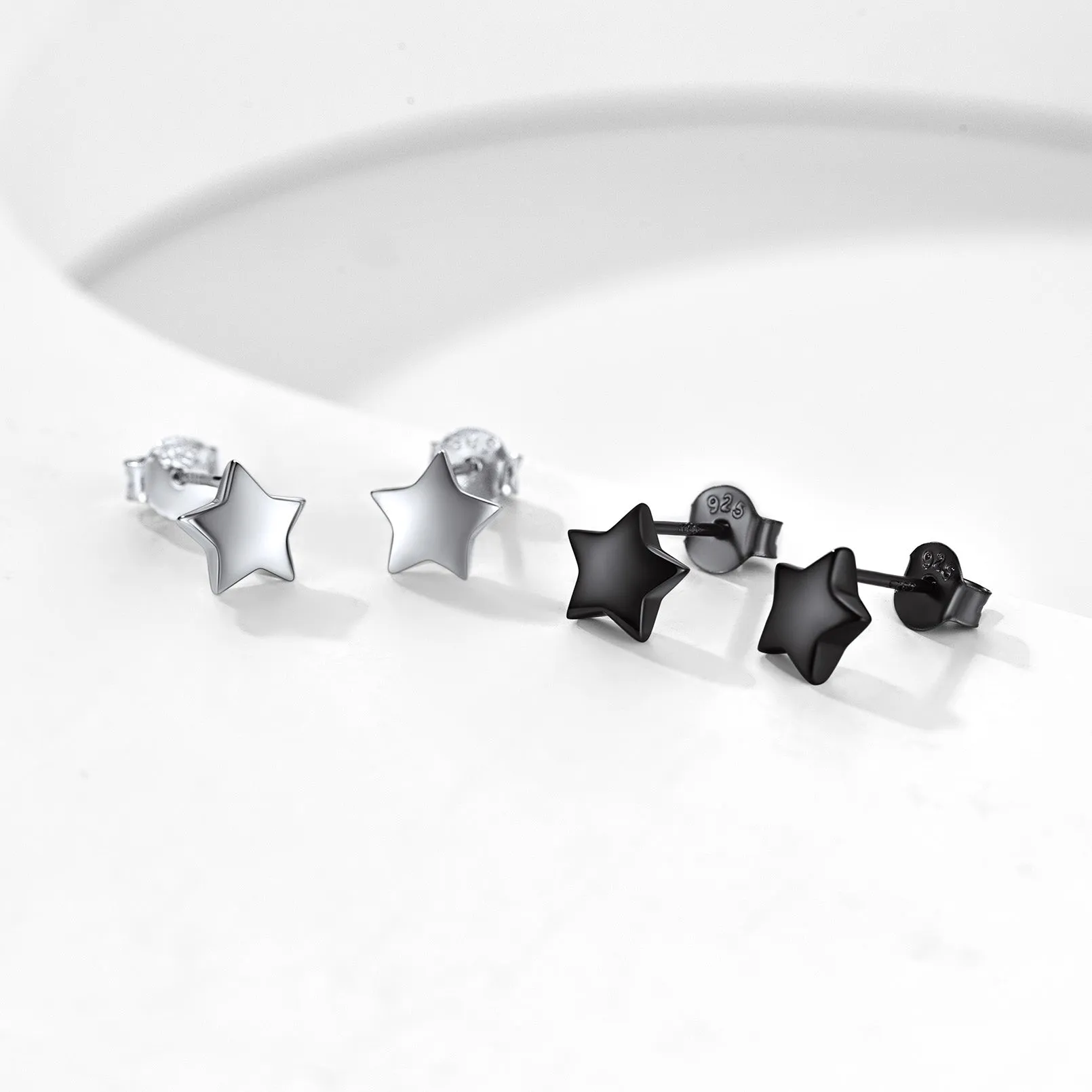 925 Sterling Silver Star Stud Earrings Gift for Women Men sold by FaithHeart product image thumbnail 3