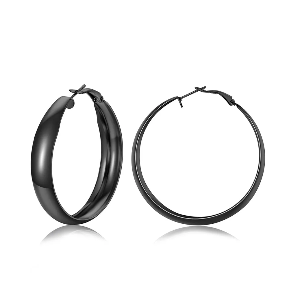 Minimalist Circle Round Huggie Hoop Earrings for Women, 40/60/80mm sold by FaithHeart