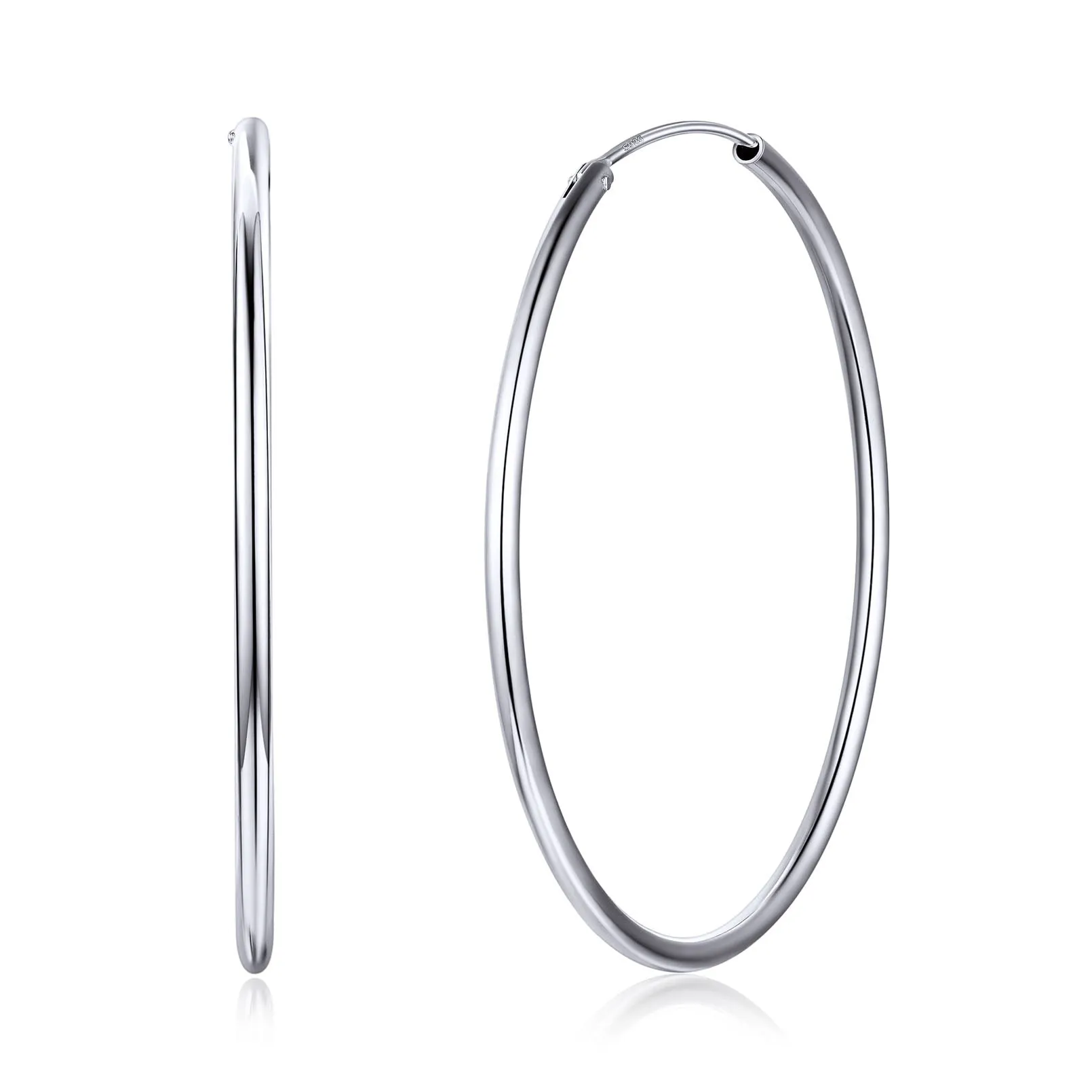 Sterling Silver Thin Hoop Earrings for Women sold by FaithHeart