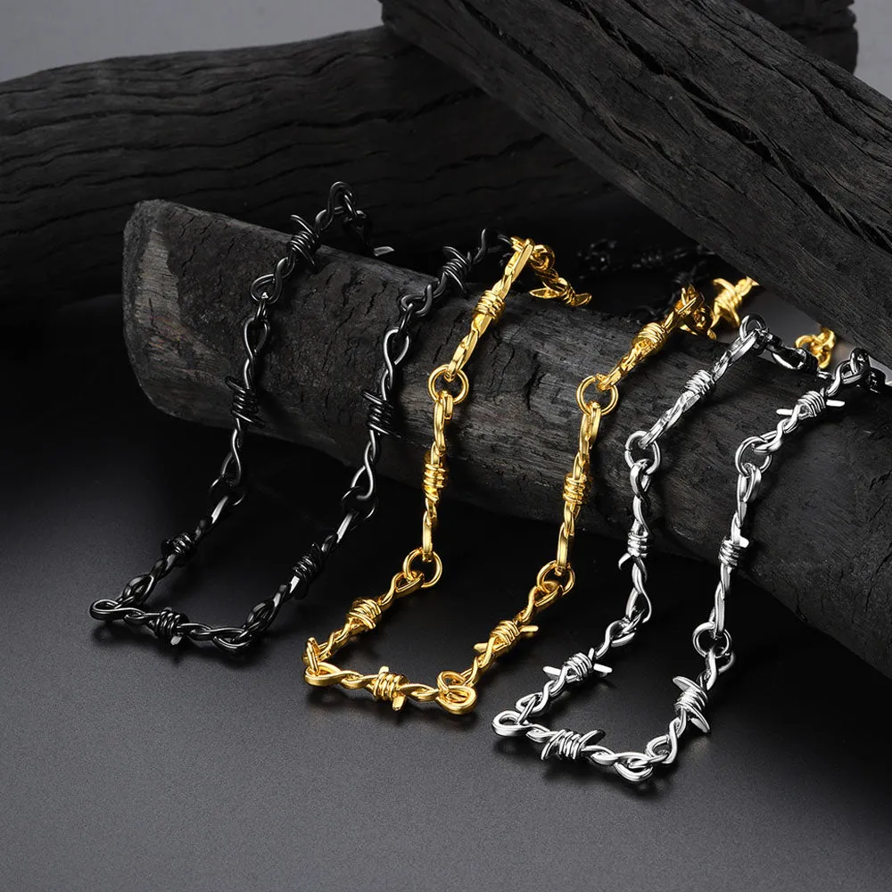 6mm Thorn Barbed Wire Chain Necklace sold by FaithHeart product image thumbnail 5