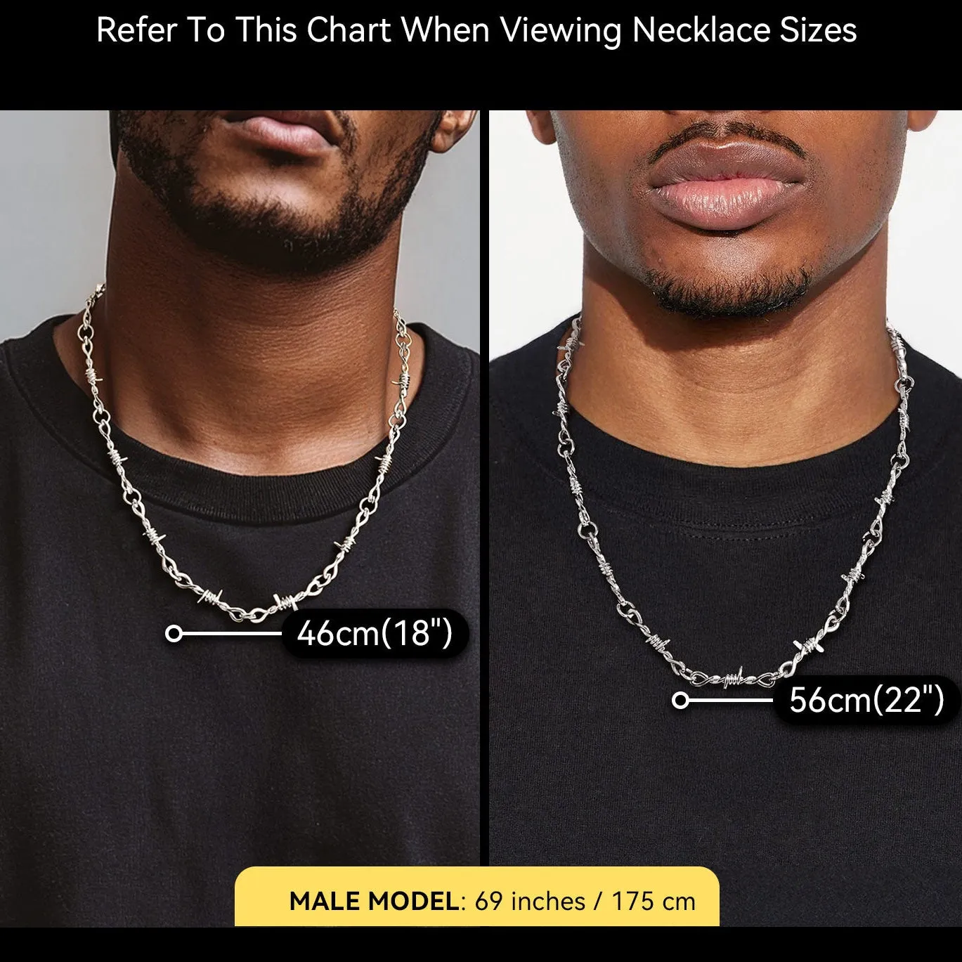 6mm Thorn Barbed Wire Chain Necklace sold by FaithHeart product image thumbnail 4