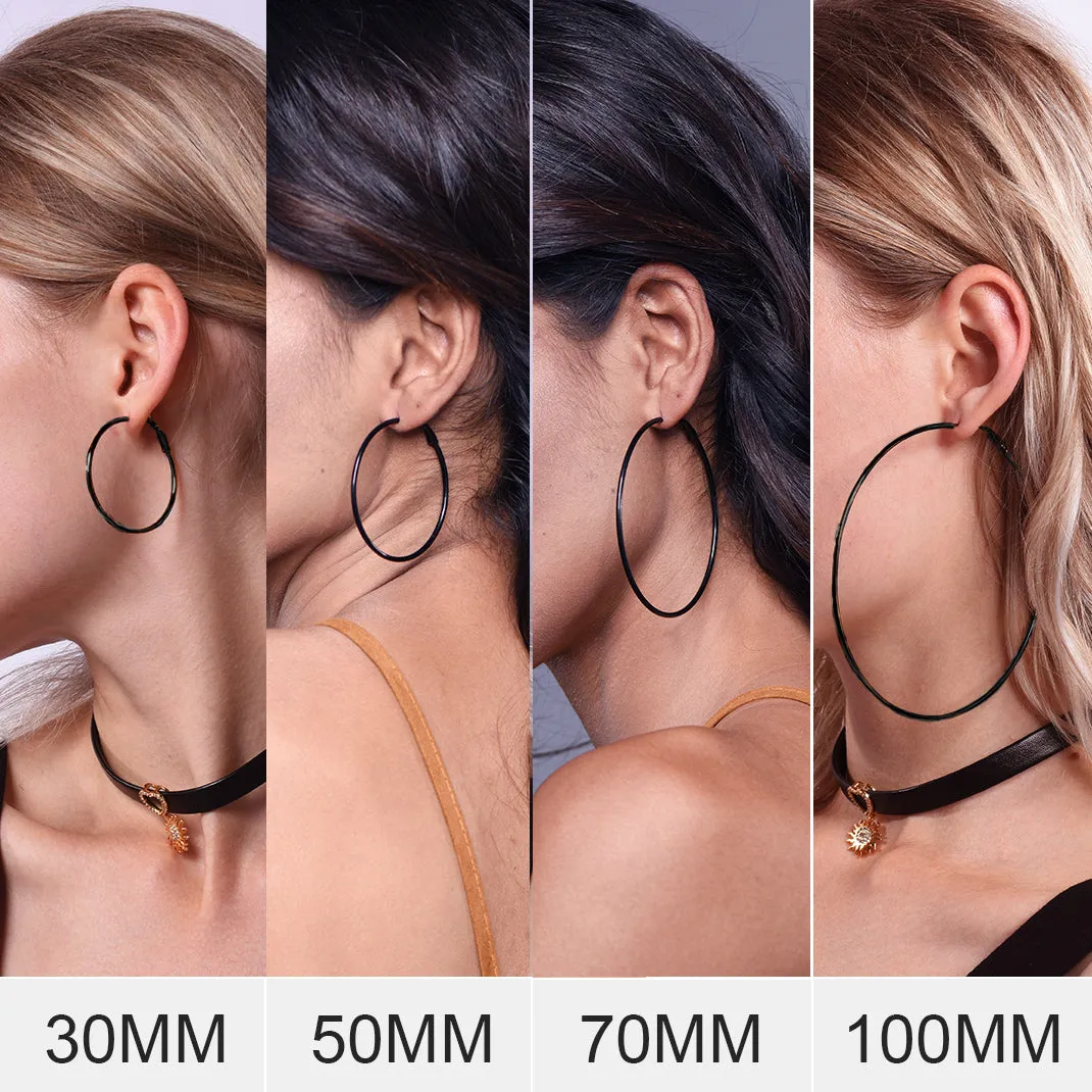 Lightweight Large Hoop Earrings for Women Lobster Clasp sold by FaithHeart product image thumbnail 2