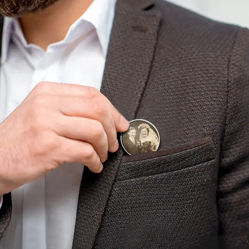 Personalized Photo Pocket Coin Memorial Pocket Token Pins sold by FaithHeart product image thumbnail 2