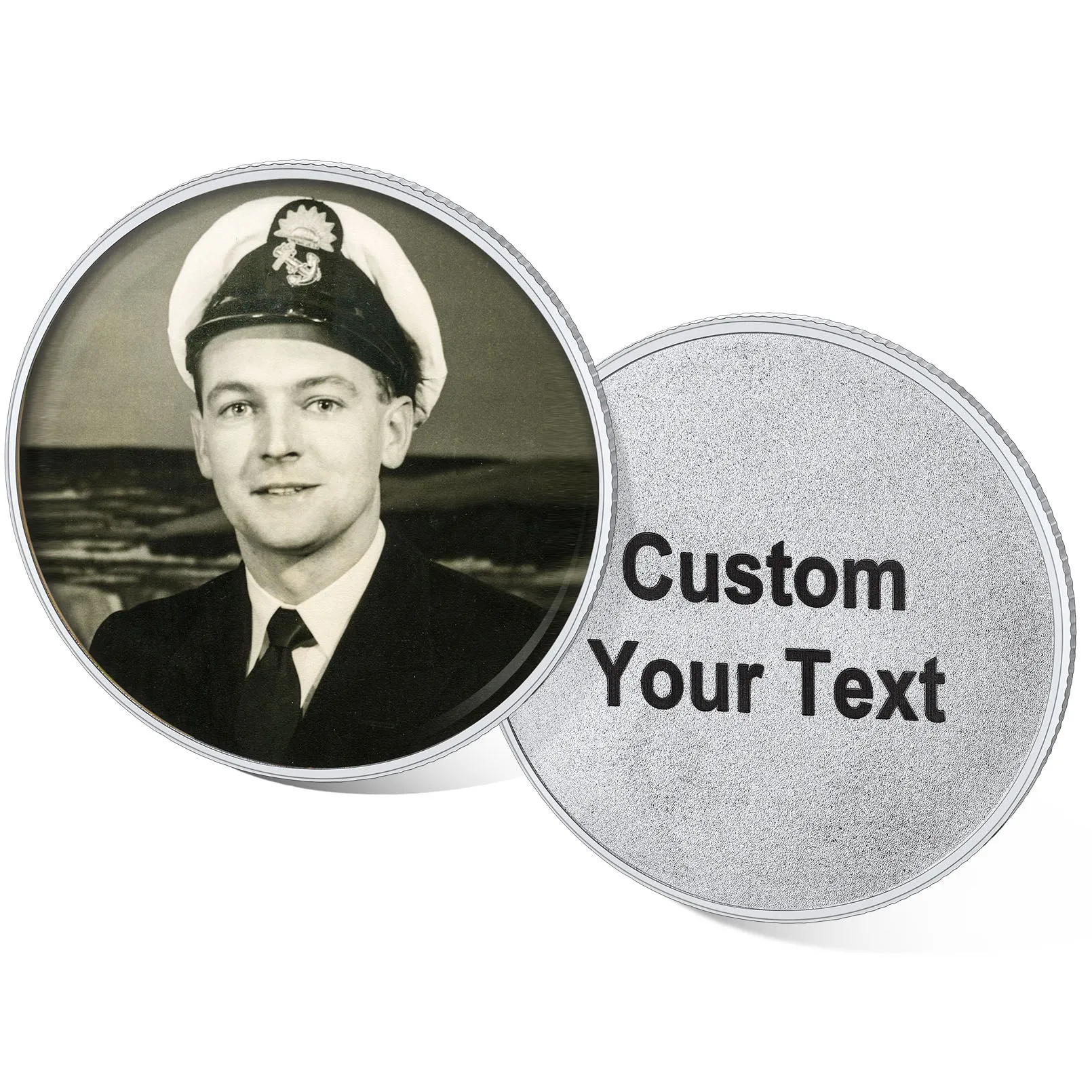 Personalized Photo Pocket Coin Memorial Pocket Token Pins sold by FaithHeart