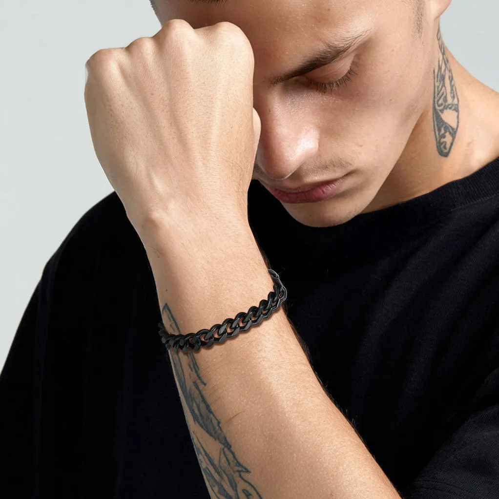 Thick Cuban Chain Link Bracelet for Men 5/7/9/12mm Width sold by FaithHeart product image thumbnail 3