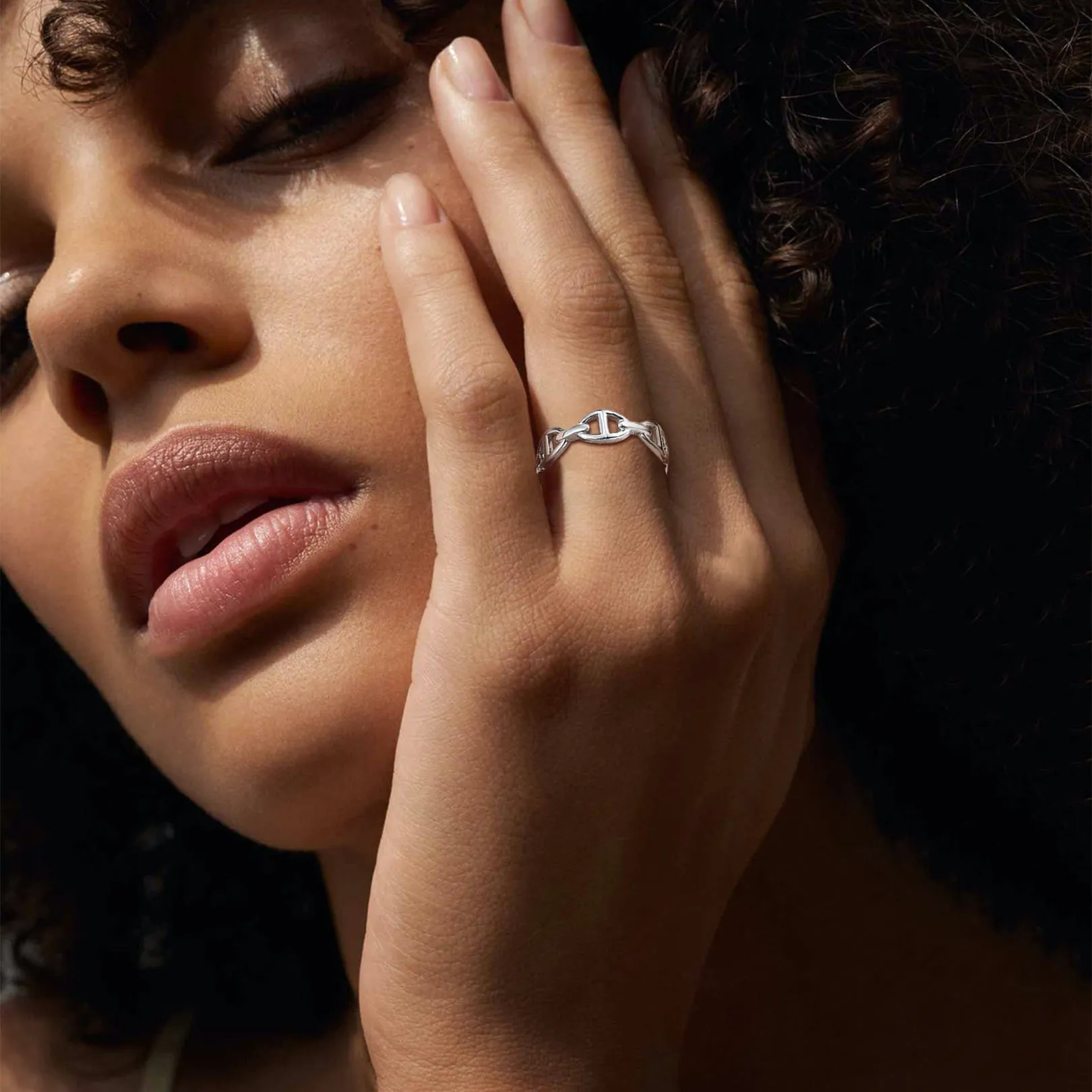 Sterling Silver Mariner Chain Link Ring for Women sold by FaithHeart product image thumbnail 2