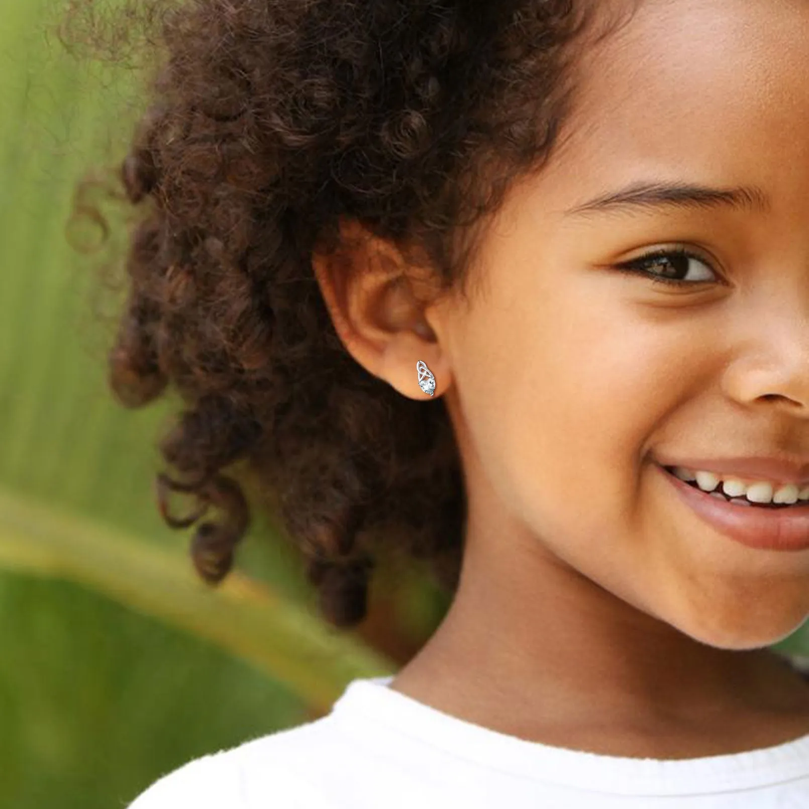 Sterling Silver Irish Celtic Trinity Knot Birthstone Stud Earrings for Women sold by FaithHeart product image thumbnail 3