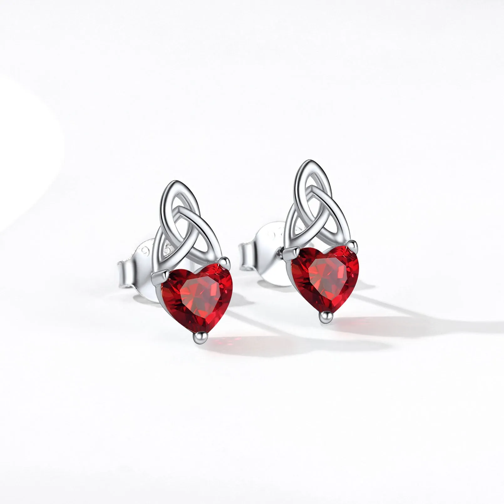 Sterling Silver Irish Celtic Trinity Knot Birthstone Stud Earrings for Women sold by FaithHeart product image thumbnail 5
