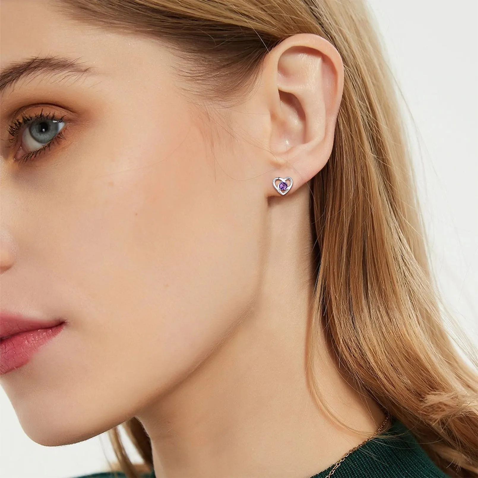 Sterling Silver Celtic Knot Birthstone Stud Earrings Birthday Gifts for Women sold by FaithHeart product image thumbnail 3