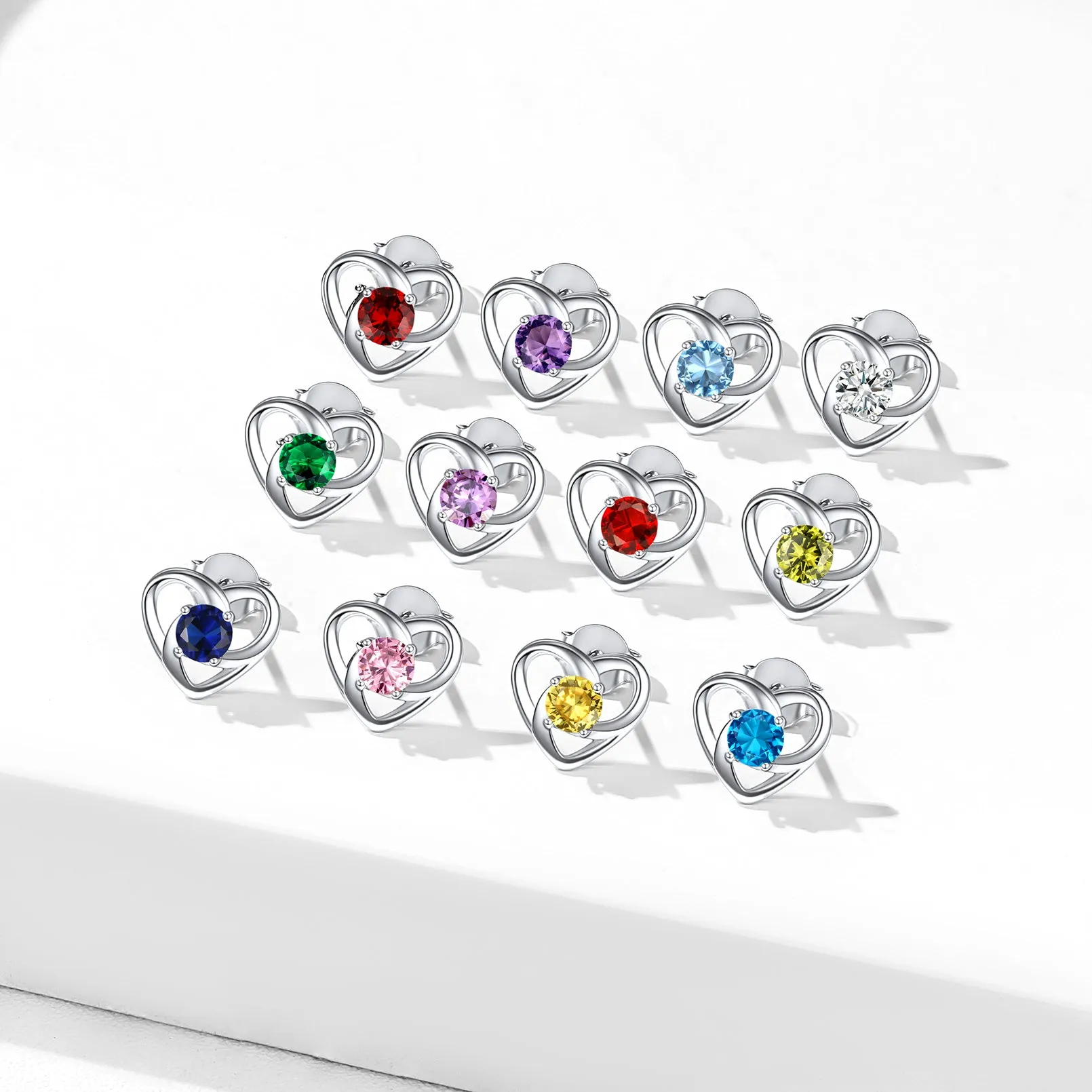 Sterling Silver Celtic Knot Birthstone Stud Earrings Birthday Gifts for Women sold by FaithHeart product image thumbnail 4