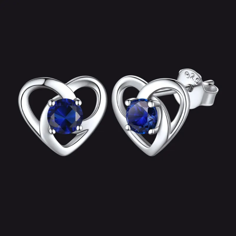 Sterling Silver Celtic Knot Birthstone Stud Earrings Birthday Gifts for Women sold by FaithHeart