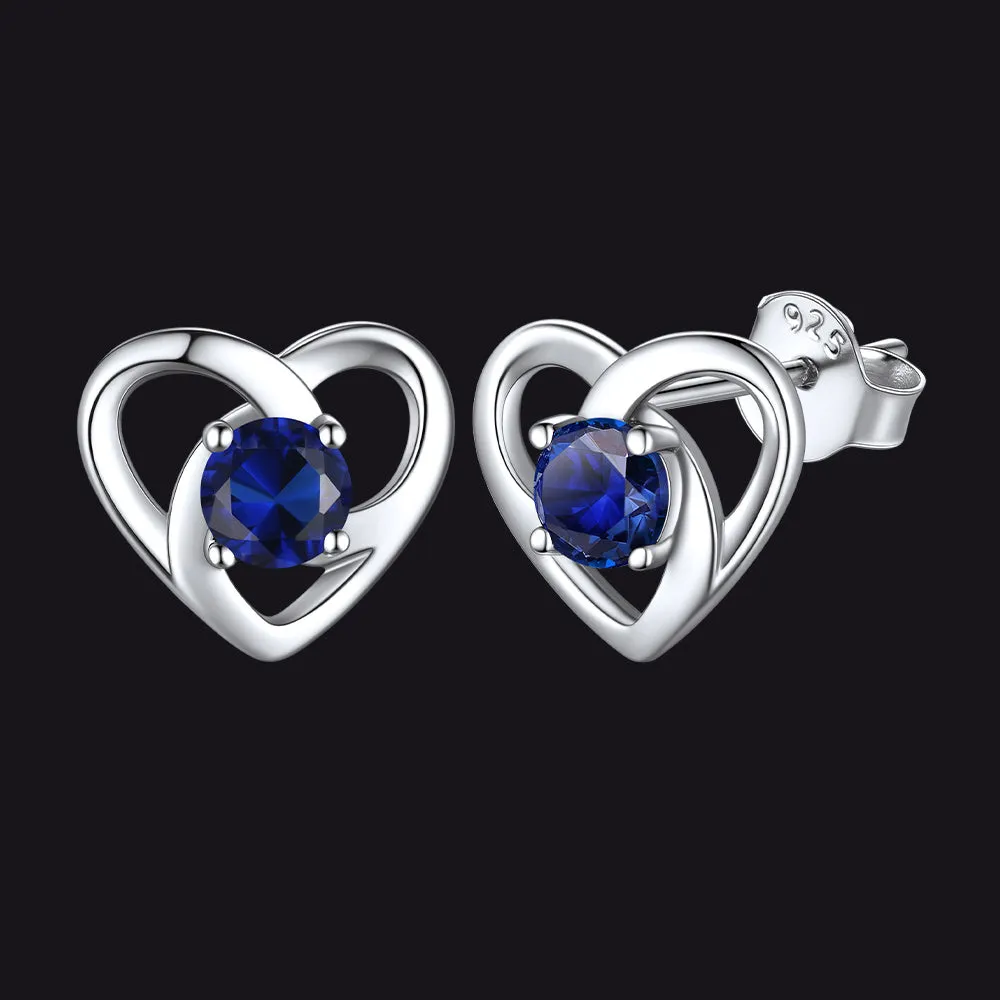 Sterling Silver Celtic Knot Birthstone Stud Earrings Birthday Gifts for Women sold by FaithHeart