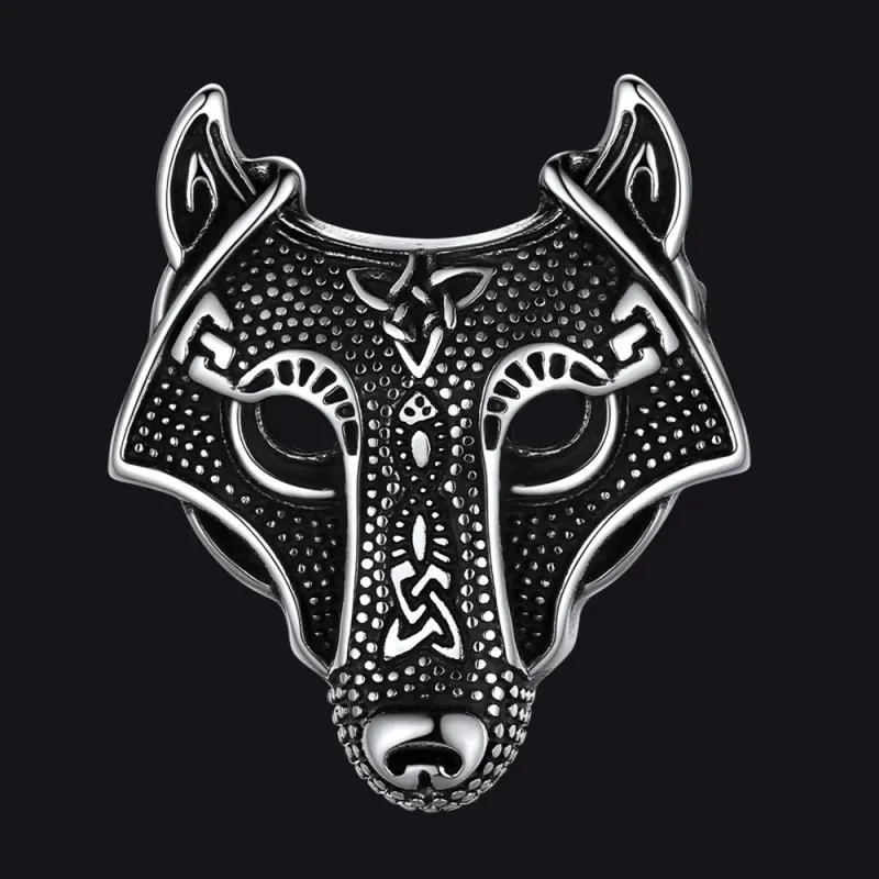 Viking Celtic Knot Wolf Brooch Pin Gifts for Men Dad Husband Father Day Gift sold by FaithHeart