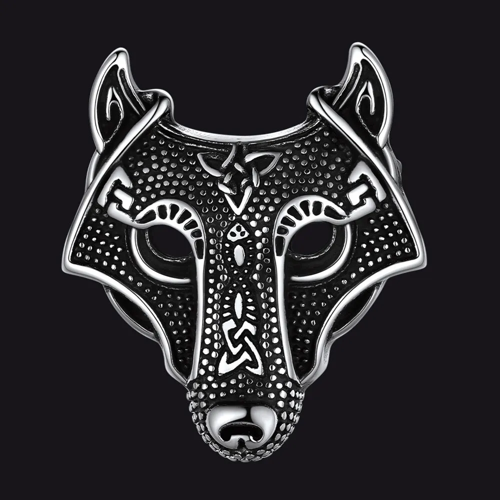 Viking Celtic Knot Wolf Brooch Pin Gifts for Men Dad Husband Father Day Gift sold by FaithHeart