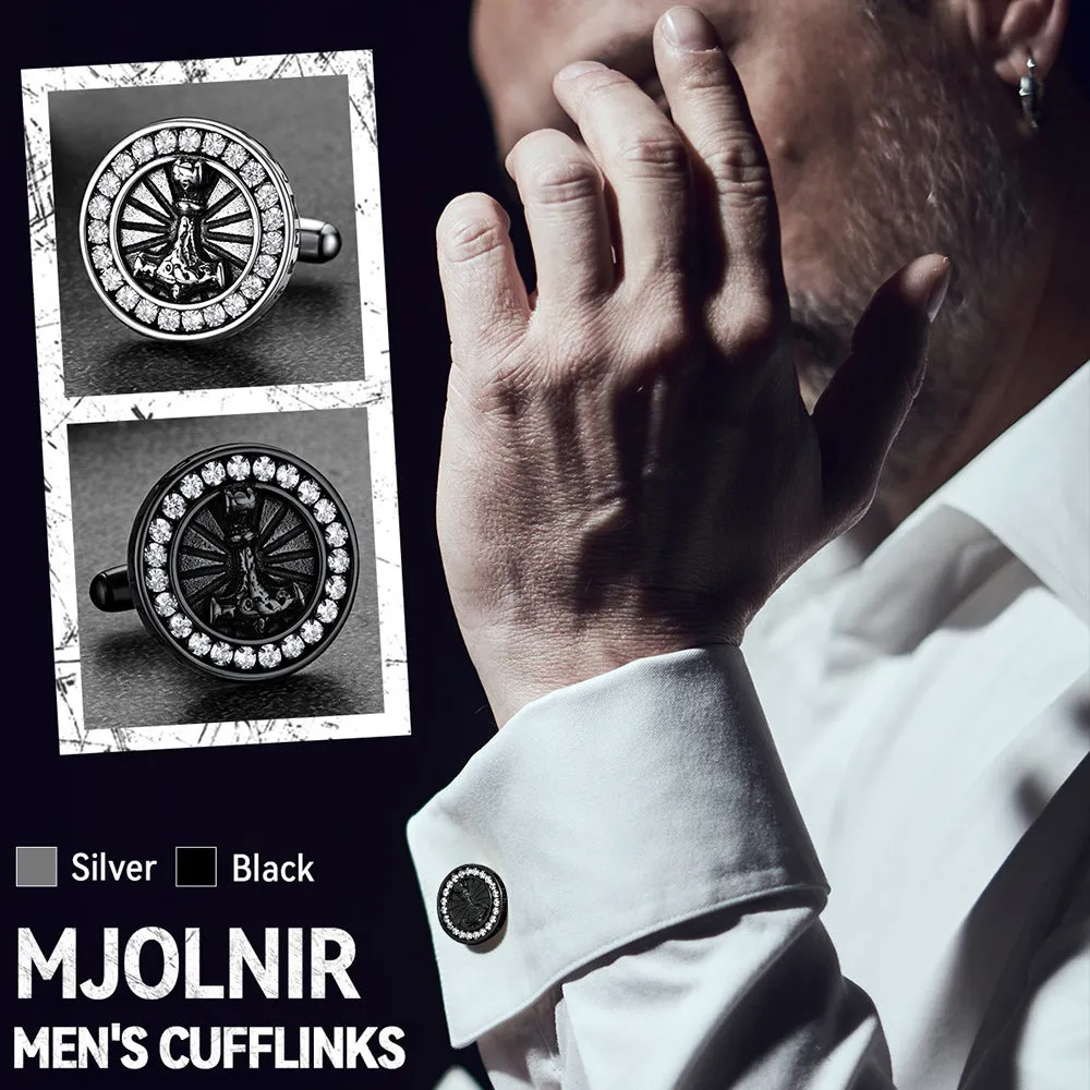 Viking Thor's Hammer Cufflinks for Men sold by FaithHeart product image thumbnail 3