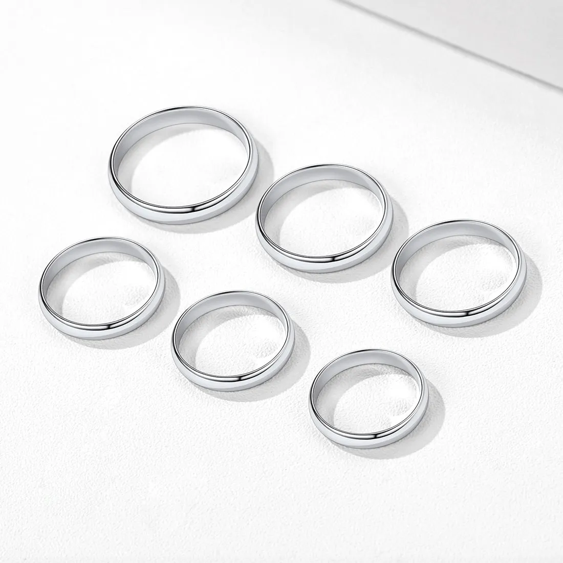 Sterling Silver Minimalist Band Ring for Couple Men Women sold by FaithHeart product image thumbnail 5