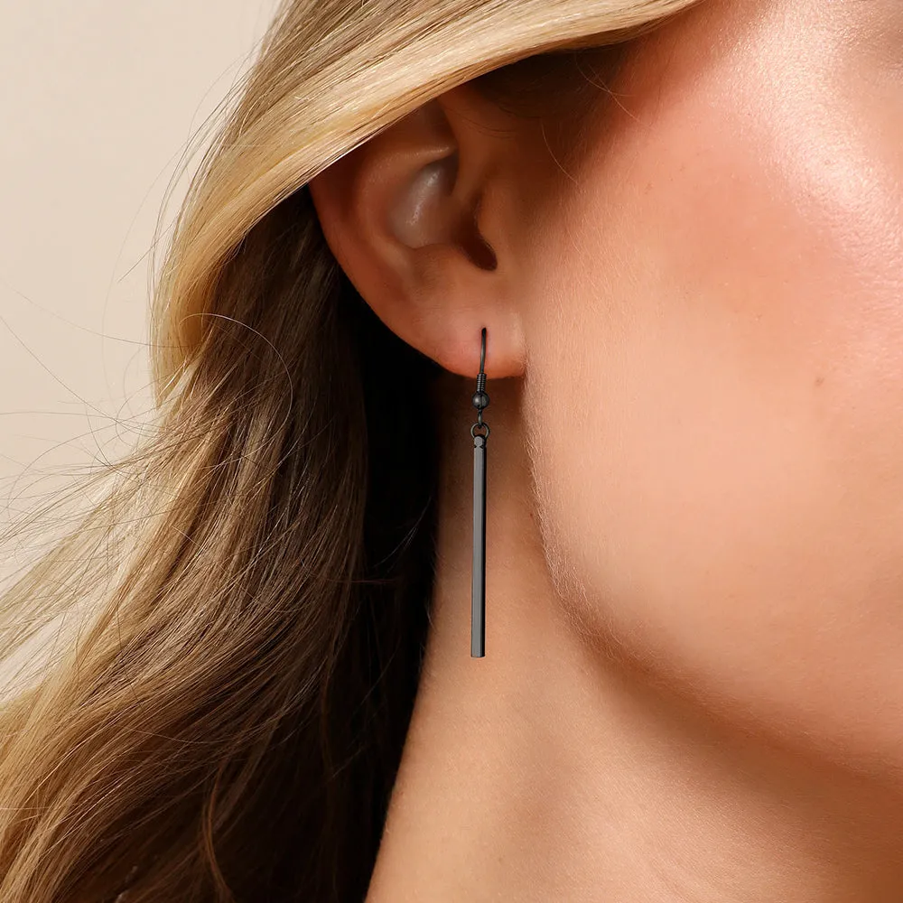 Minimal Long Vertical Bar Dangle Earrings for Women sold by FaithHeart product image thumbnail 3