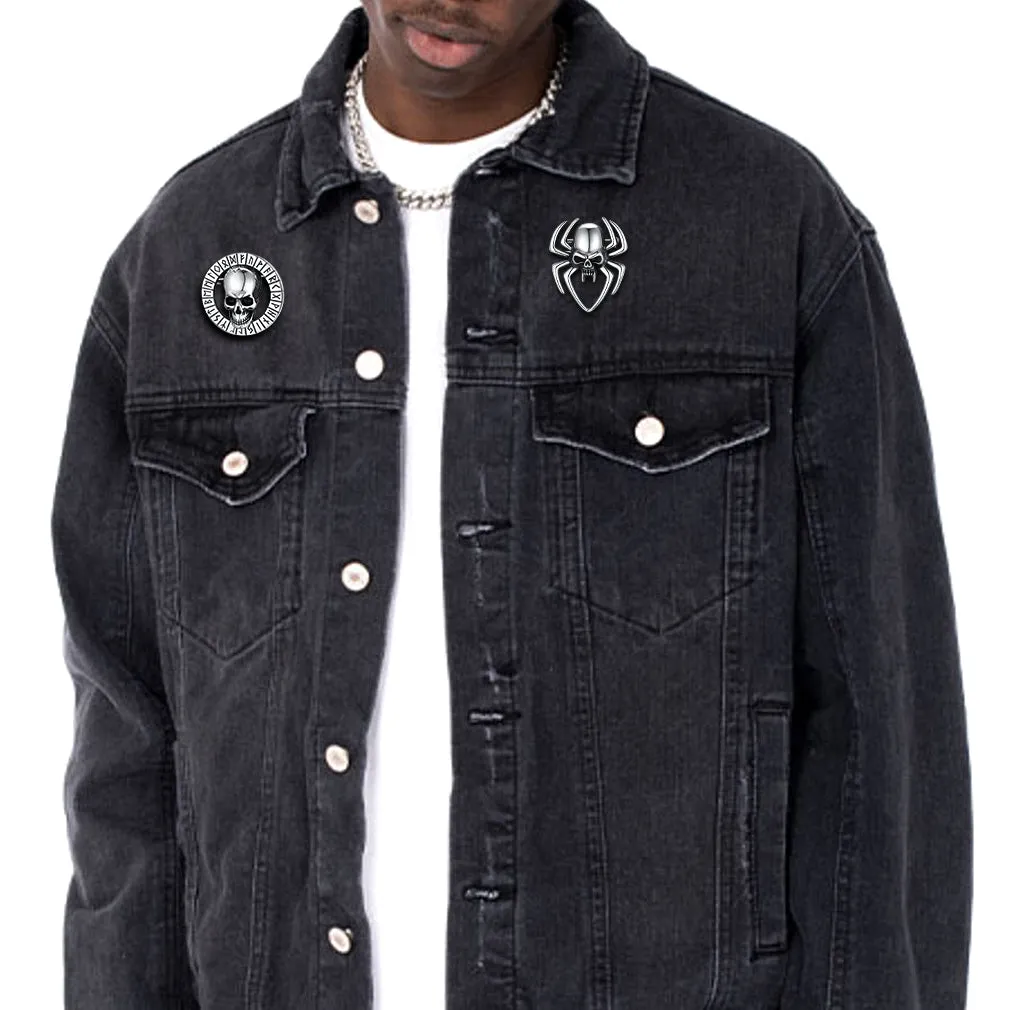 Gothic Punk Skull Brooch Pin for Men Women Father Day Gift sold by FaithHeart product image thumbnail 2