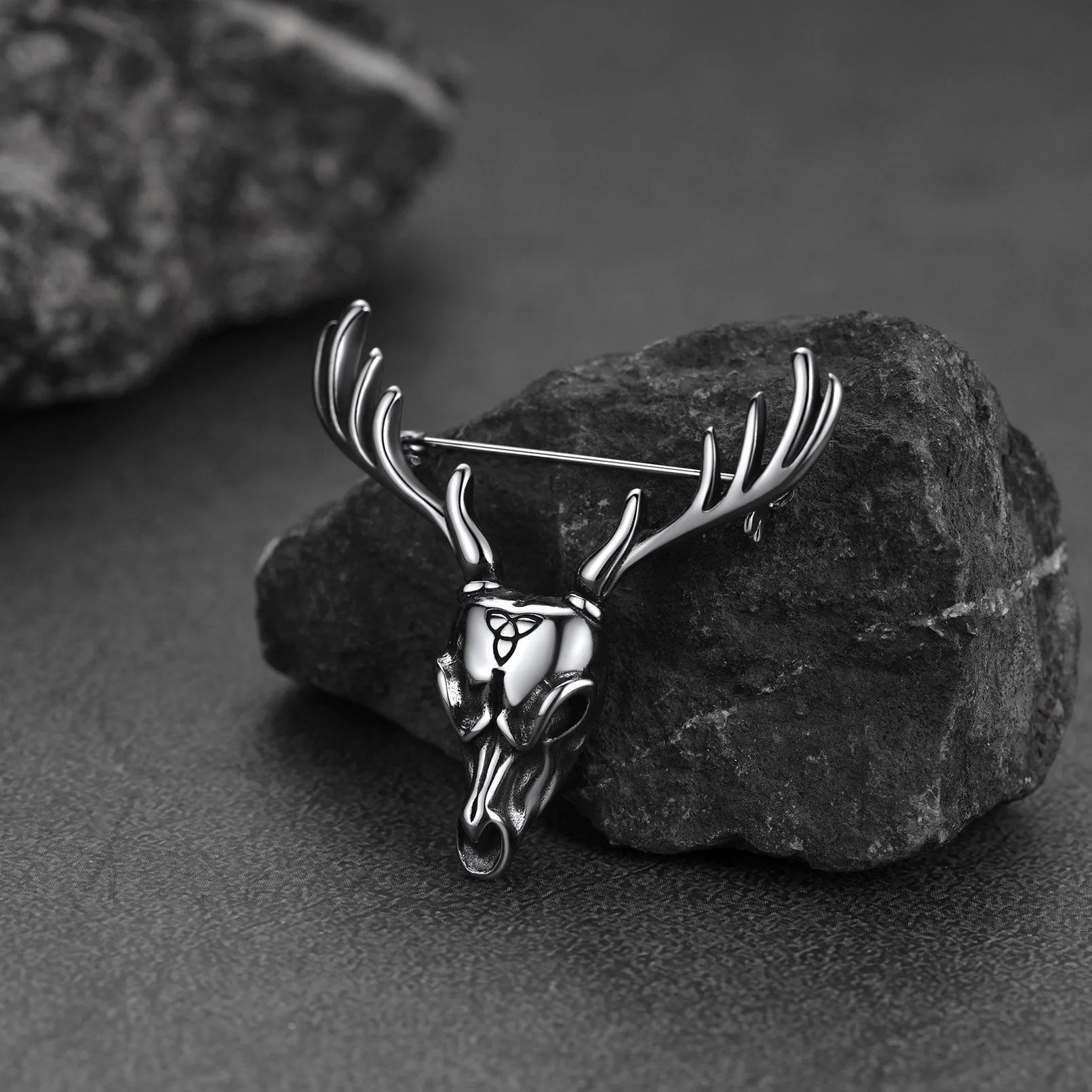 Viking Deer Head Brooch Pins for Men sold by FaithHeart product image thumbnail 5